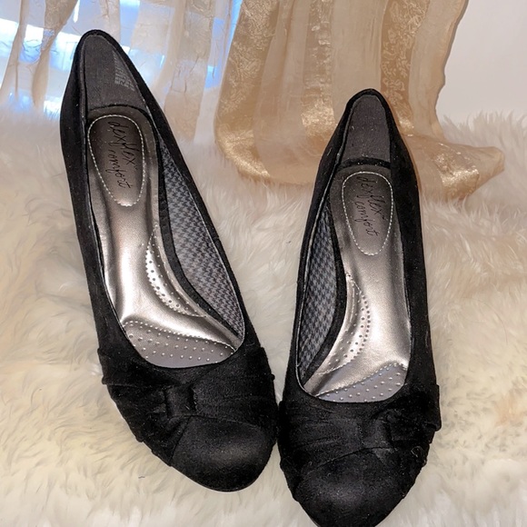 dexflex comfort Shoes - Black velvet wedges